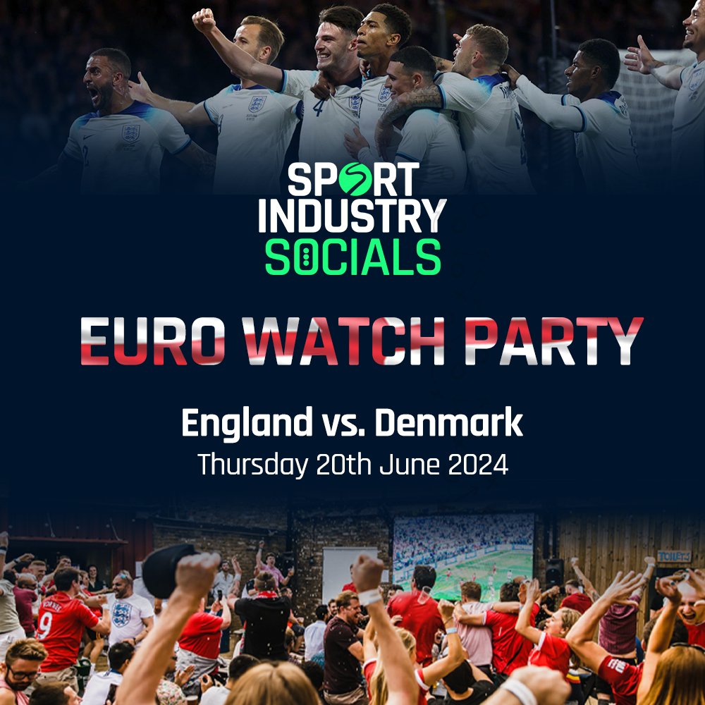 Thursday 20th June cancel all your plans❌ We are bringing you our very first Euro Watch Party as England face Denmark in their second group match of Euro 2024!⚽️ Access to this event via Sport Industry Membership- contact simon.zubairu@sportindustry.biz