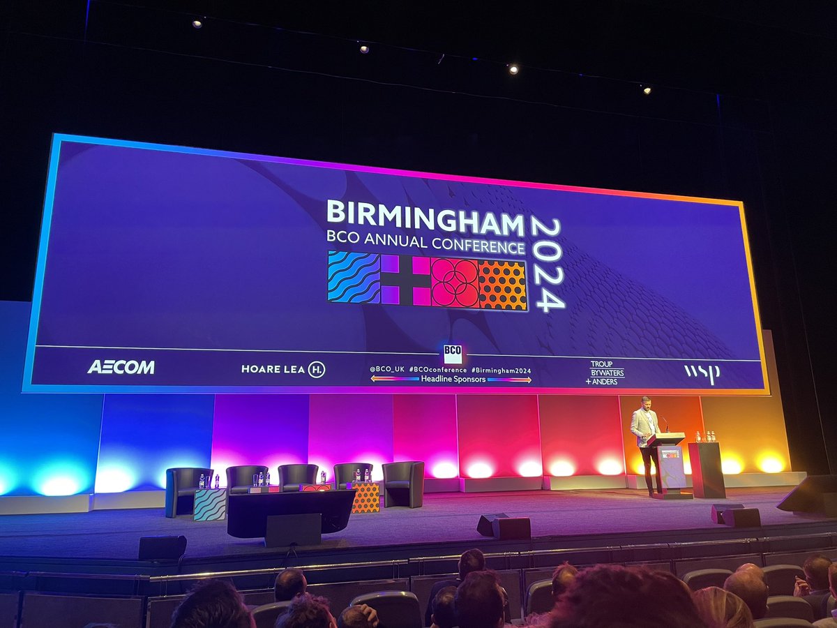 markpdoughty's tweet photo. Here we go @BCO_UK #BCOconference #Birmingham2024 @Chapman_Taylor #workplace #workplacedesign https://t.co/333dPOdlwm