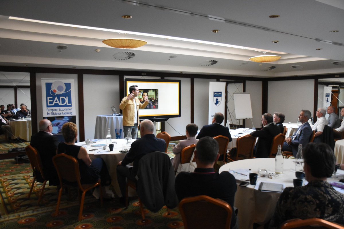 EADL (@myeadl) on Twitter photo Our keynote speaker <a href="/BarendLast/">Barend Last</a> is delivering a very entertaining and thought provoking presentation on AI for learning.
#ArtificialIntelligence #distancelearning #onlineeducation Our keynote speaker <a href="/BarendLast/">Barend Last</a> is delivering a very entertaining and thought provoking presentation on AI for learning.
#ArtificialIntelligence #distancelearning #onlineeducation