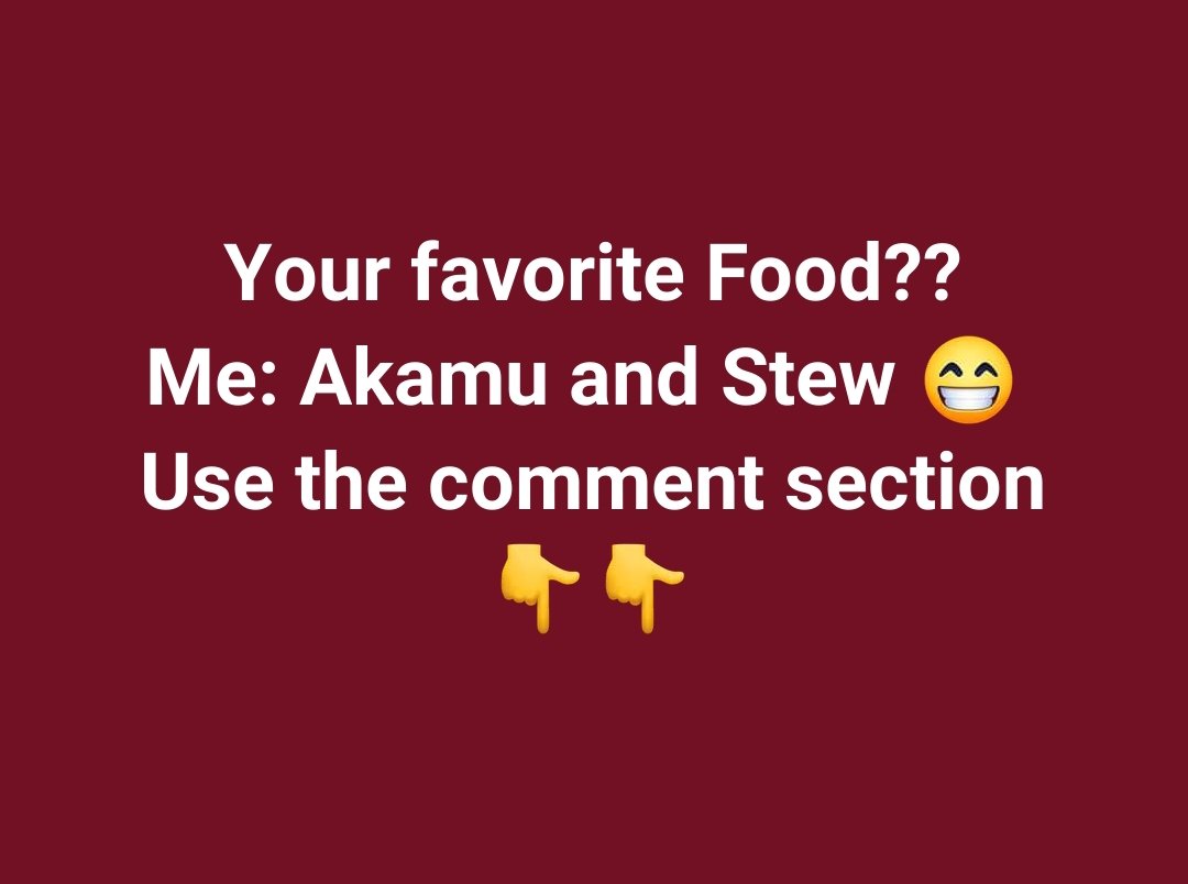 Oya let me hear yours, mine is there already 😂😂