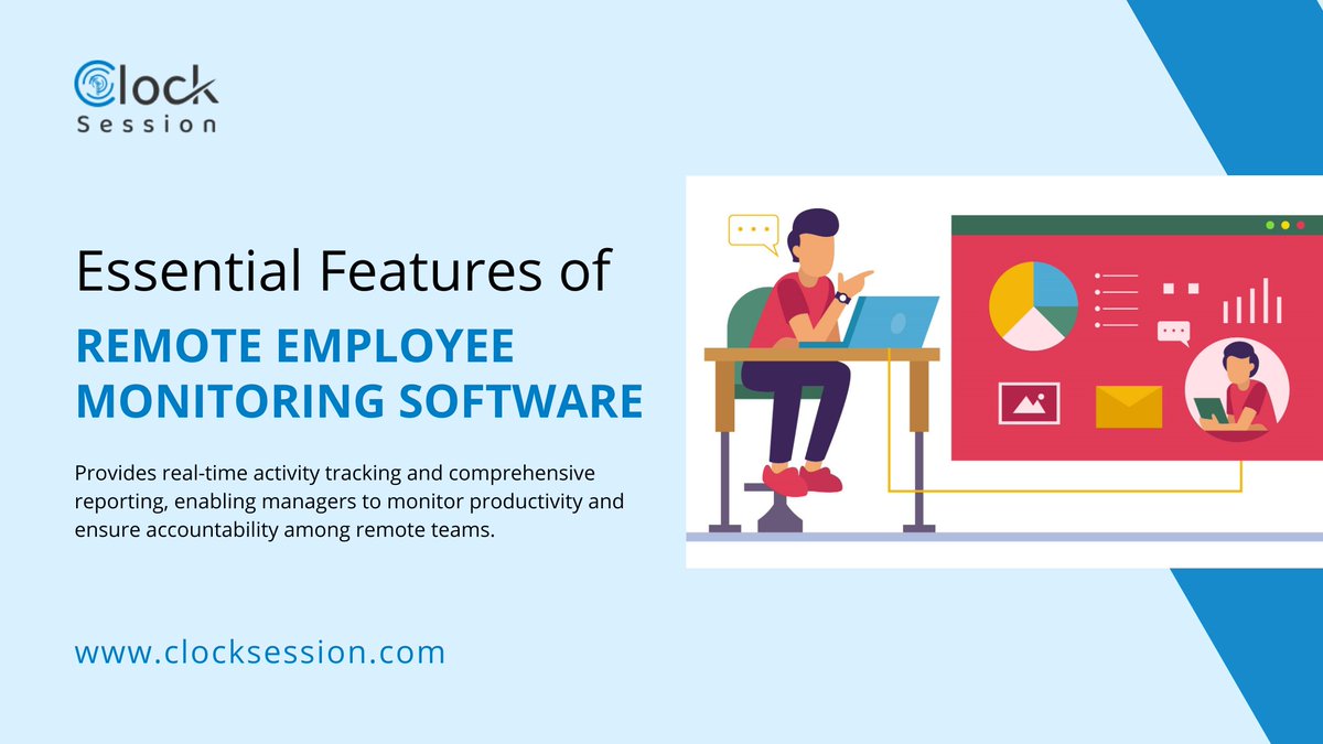 ClockSession's tweet image. The blog post &quot;Essential Features of Remote Employee Monitoring Software&quot; provides an in-depth look at the vital tools and functionalities that enable businesses to effectively manage their remote workforce.

#RemoteEmployeeMonitoringSoftware #RemoteWork #EmployeeMonitoring