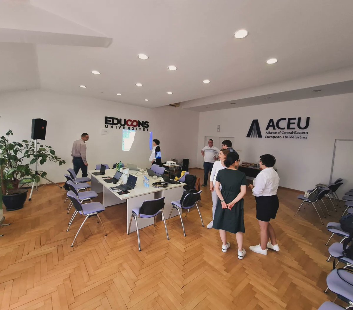 Proj_GREENLand's tweet photo. An exciting and dynamic week... The Midterm Meeting at EDUCONS University in Novi Sad has just started! Consortium partners gathered to discuss and prepare further actions. This meeting is also an excellent opportunity to summarise our project's accomplishments so far. https://t.co/1jWnPQOwAN