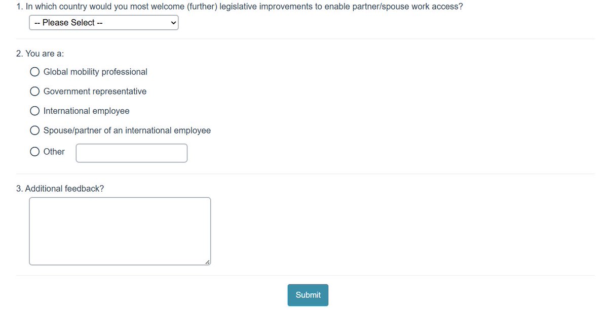 Unable to join Permits Foundation's upcoming conference on June 5th? You can still let us know which countries need improved work access!
 ➤➤➤ Survey (30 seconds): lnkd.in/eHDU_Jp7
