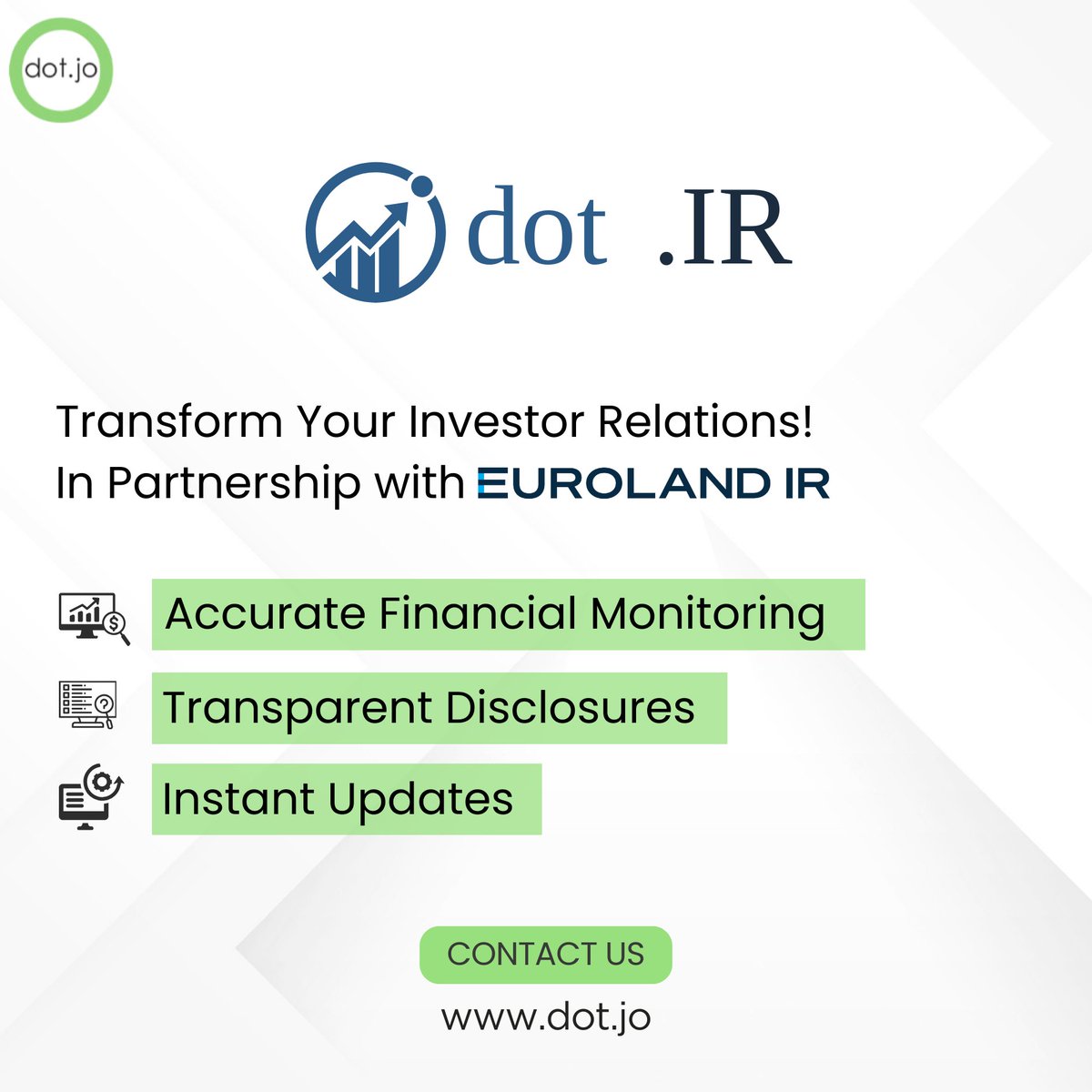 Dive into the era of enhanced financial clarity and investor engagement with our advanced #investor_relations widgets.
Crafted in partnership with #Euroland, these tools are designed to deliver real-time financial insights, driving transparency and investor confidence.