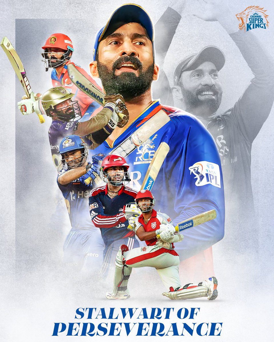 Nallaarku DK! 💛 A huge whistle to a career of grit, passion and sheer bravery! #WhistlePoduForever 🥳 @DineshKarthik