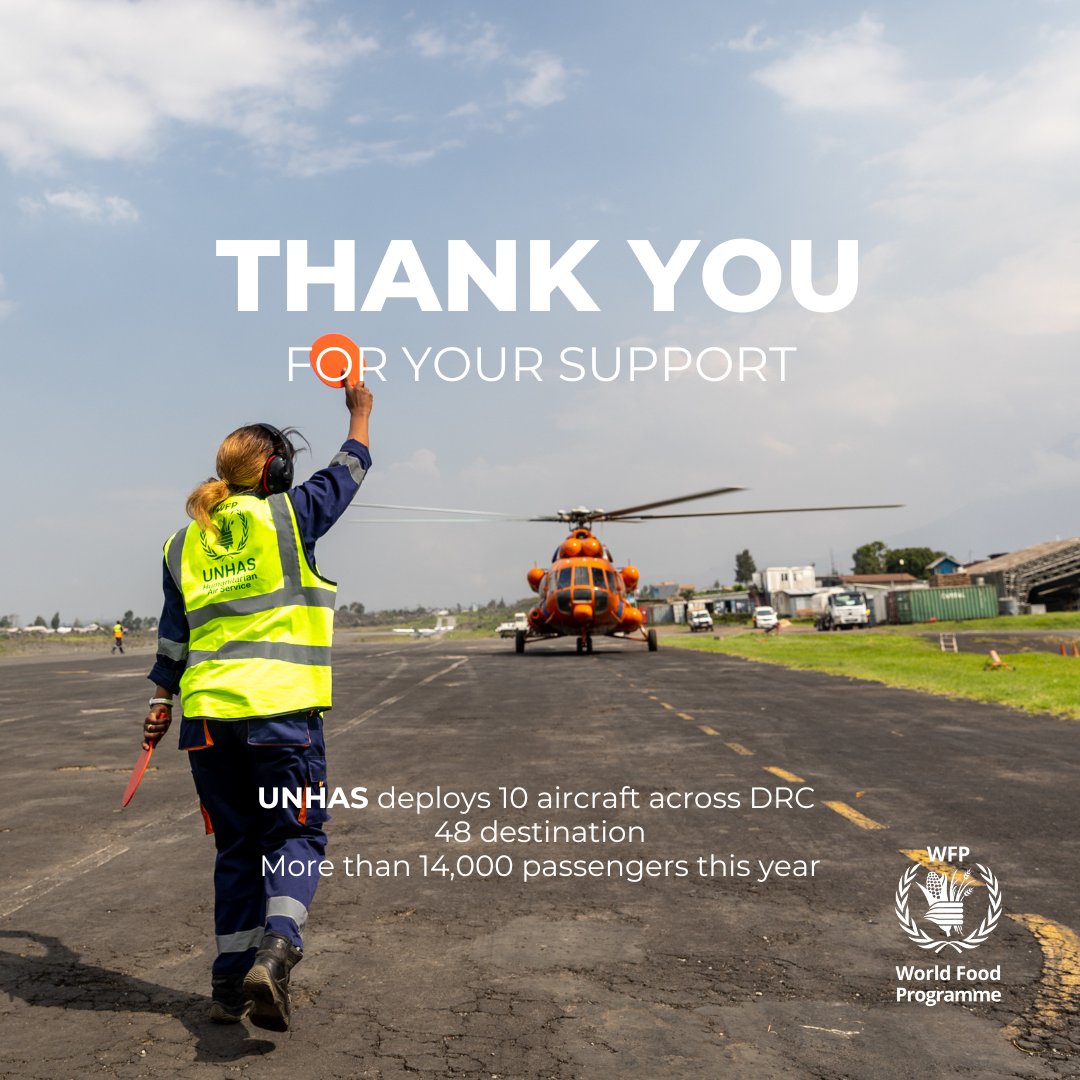 Thank you @UEenRDC , @UKinDRC , @UNCERF and @Japon_RDCongo for your continued support to UNHAS operations in #DRC . #THANKYOUTHURSDAY