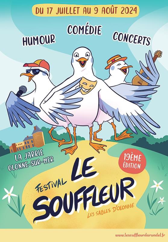 Et si vous retrouviez l'équipe du Festival @lesouffleur dès le 17 juillet jusqu'au 9 août 2024 au Parc de la Jarrie à Olonne-sur-Mer ? Retrouvez les infos détaillées et réservez vos places sur : ▶️ lessablesdolonne-tourisme.com/Decouvrir/Agen… #vendee