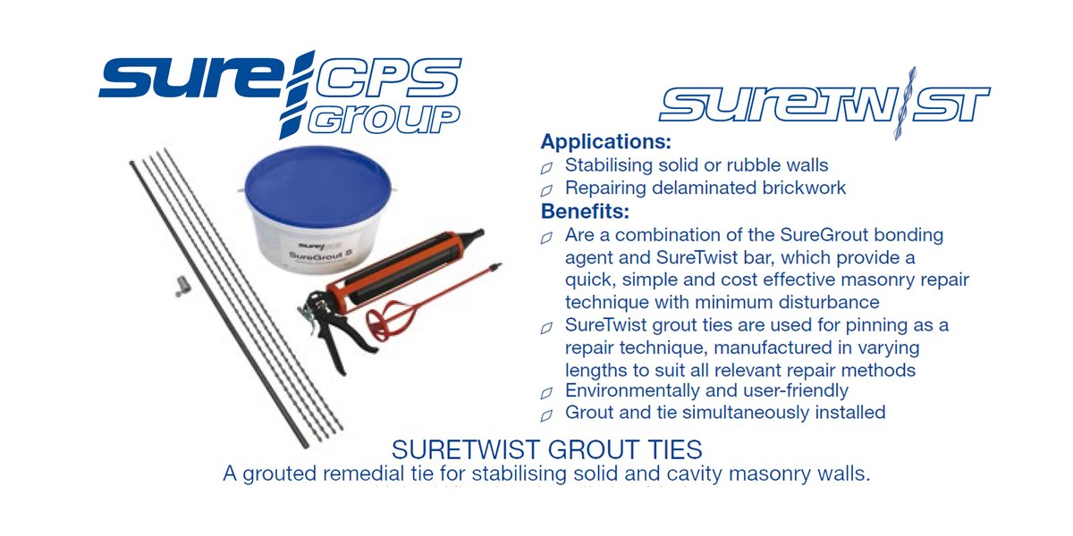 SureTwist Grout Tie: for stabilising solid and cavity masonry walls. ow.ly/shI350RlaoB