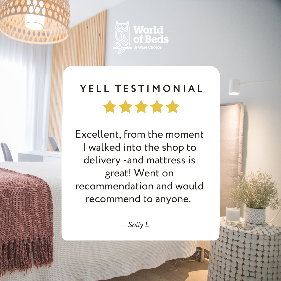 There's nothing more rewarding than hearing back from our delighted customers! Thanks for sharing your experience with us. 

At World Of Beds, we are dedicated to providing the best possible service and products. 

#bed #bedroom #bedroomdecor #furniture #homedecor #interiordes...