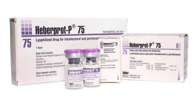 Le médicament cubain🇨🇺 #HeberprotP reçoit l'autorisation pour un essai clinique aux 🇺🇸. L'entreprise américaine Discovery Therapeutics Caribe, spécialisée dans la biotechnologie, a fait cette annonce. 
La science et la biotechnologie cubaines brisent les barrières 
#CubaEsCiencia