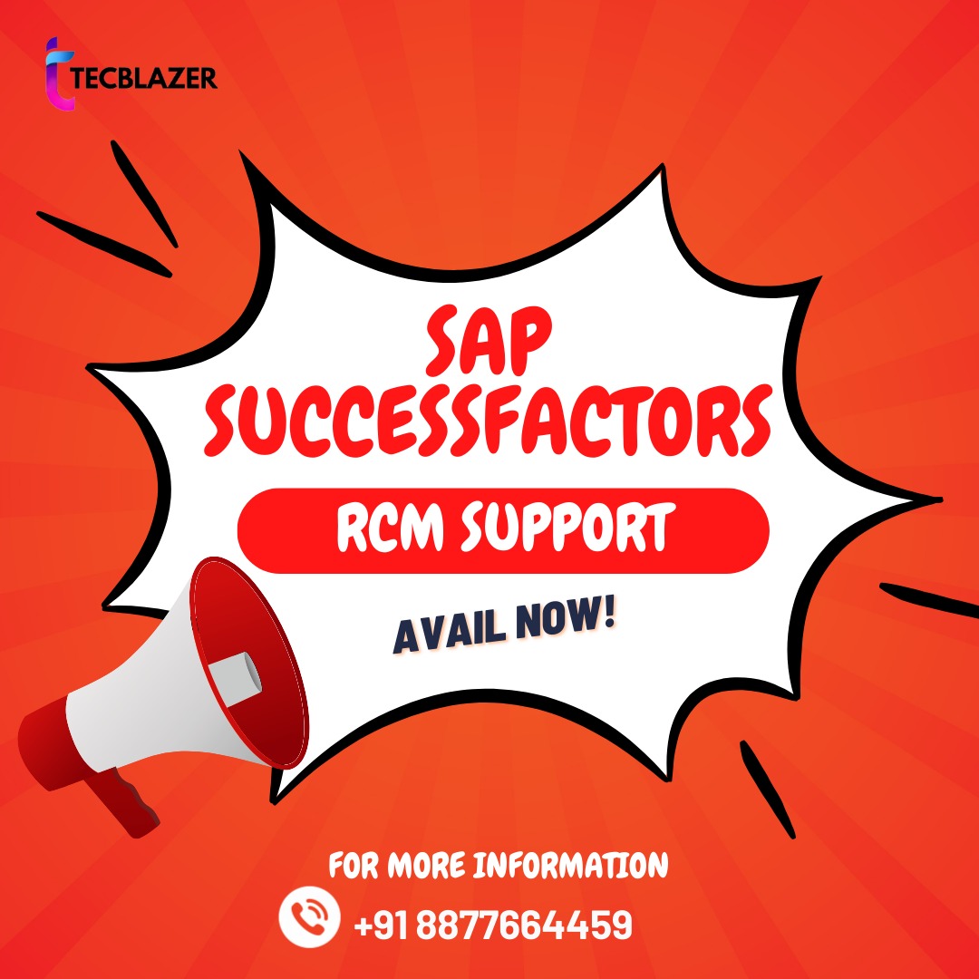 Unlock the power of SAP SuccessFactors RCM with Tecblazer Institute's expert training and support. Elevate your recruitment game and discover top talent seamlessly. #HRTraining #SAPSuccessFactors #RecruitmentExcellence