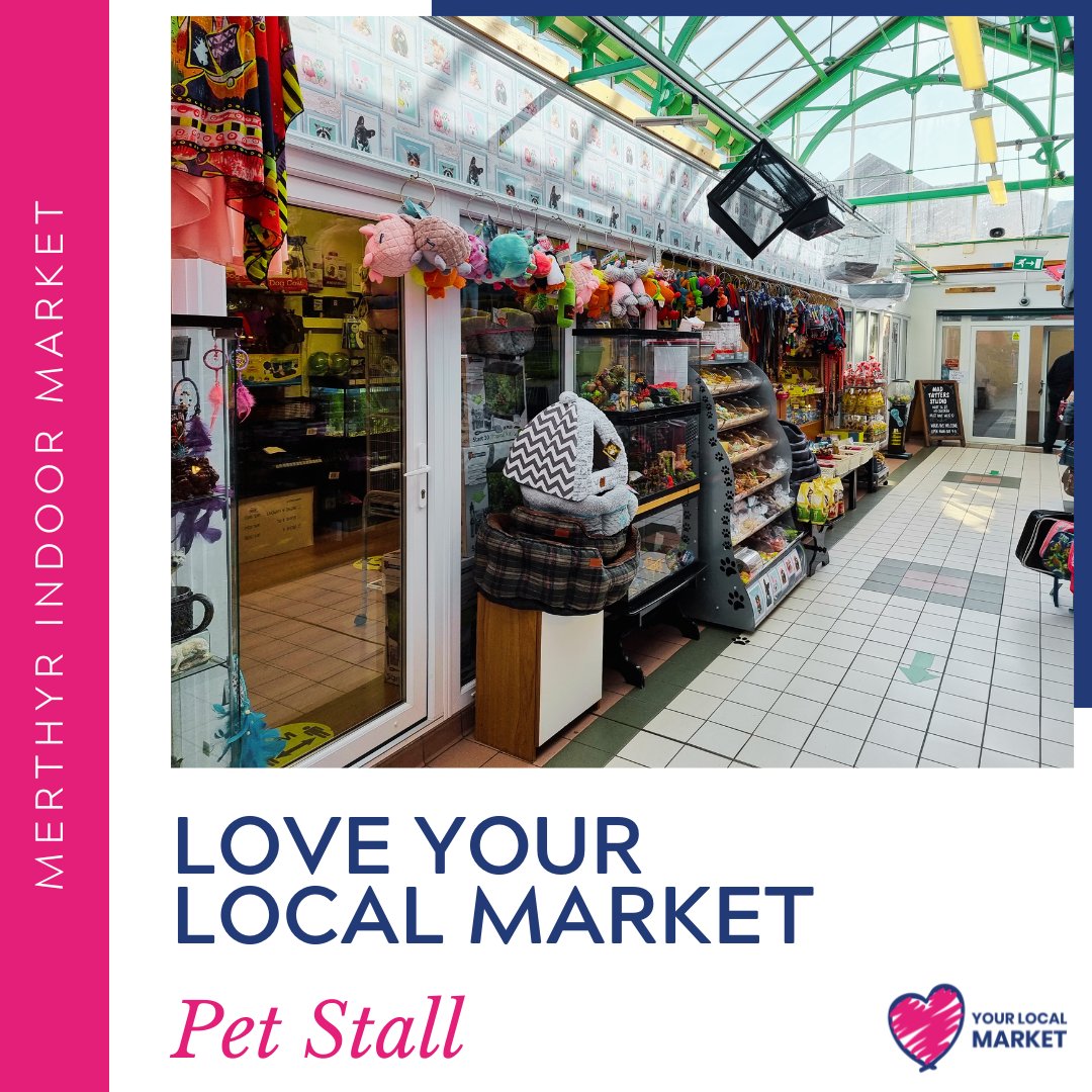 Visit the pet stall in Merthyr Indoor Market and pick up a little something for your favourite family friend! You’ll find a wide range of accessories, toys, and treats, as well as tropical and cold-water fish 🐠🐾

#loveyourlocalmarket #lylm2024 #merthyrindoormarket #shoplocal #m