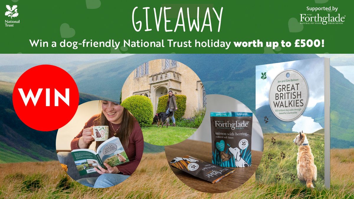 🐾 WIN a £500 holiday voucher and more!

To celebrate the launch of #NTGreatBritishWalkies, we’ve teamed up with Forthglade to offer you an incredible selection of prizes to enjoy with you and your furry friends!

Enter now: ow.ly/VXJF50RQYyv

@NTBooks #Competition