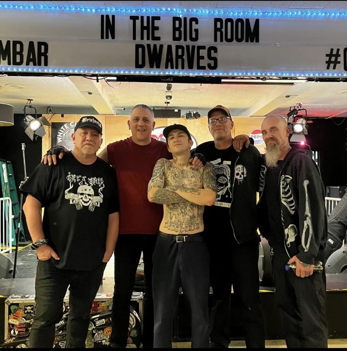 thedwarvesband's tweet image. Saturday May 25 at 5pm #thepunkrockmuseum #thedwarves are gonna play a song in the @Pennywise room! What song should we play? #punk #rocknroll