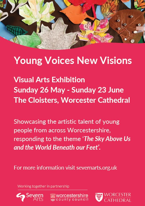 📣OPENING TOMORROW 📣 Young Voices New Visions - the annual exhibition showcasing the artwork of young people from across the county. On display around the glorious medieval cloisters until Sunday 23 June.