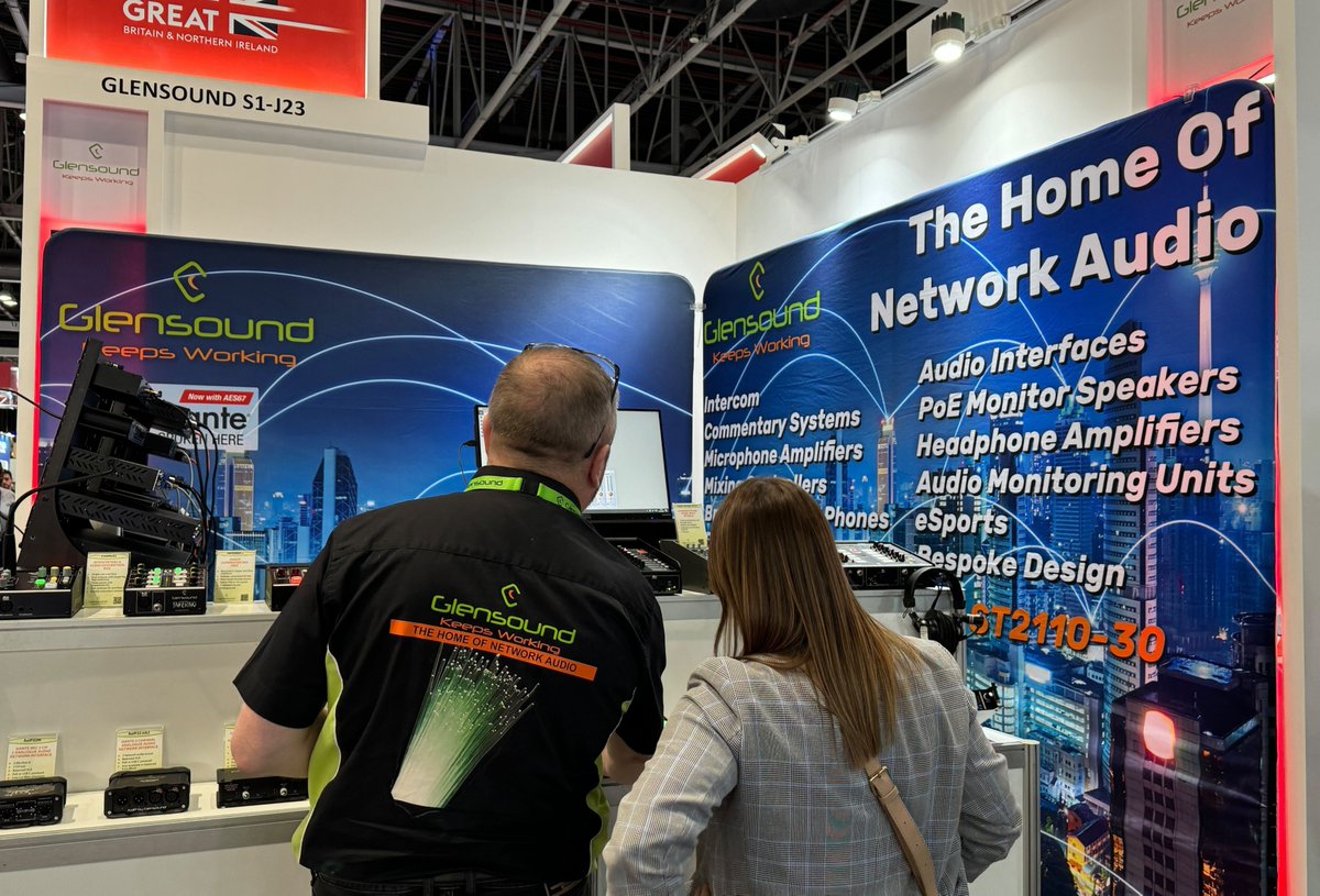 GlensoundLtd's tweet image. It's Day 3 and your final opportunity to catch up with the Glensound team at @cabsatofficial – Stand S1-J23. Ian is here to give you all the insights on our newest products. Swing by, say hello and let's talk #audio, #AoIP technology and more!

@TFSUK #CABSAT