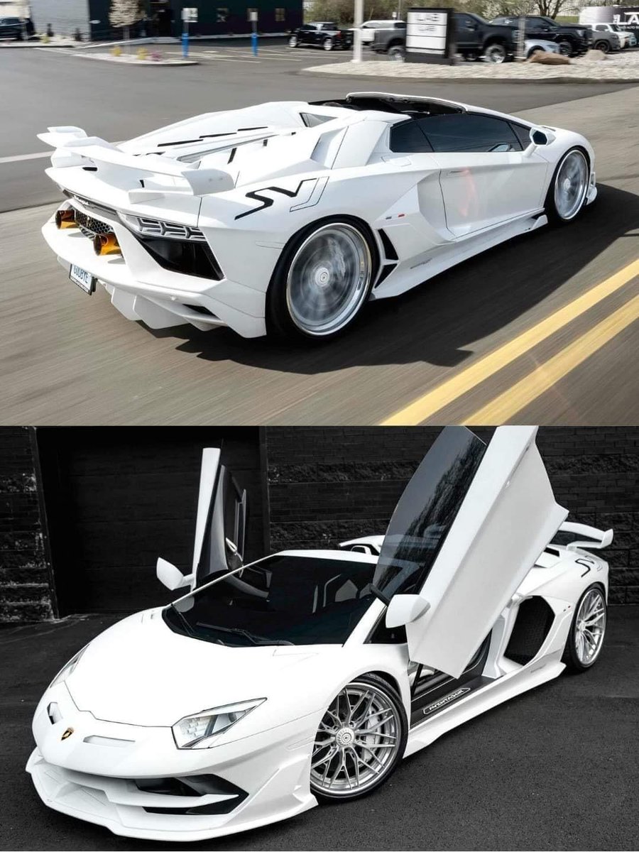 White Lamborghini Aventador SVJ 😫🤍
