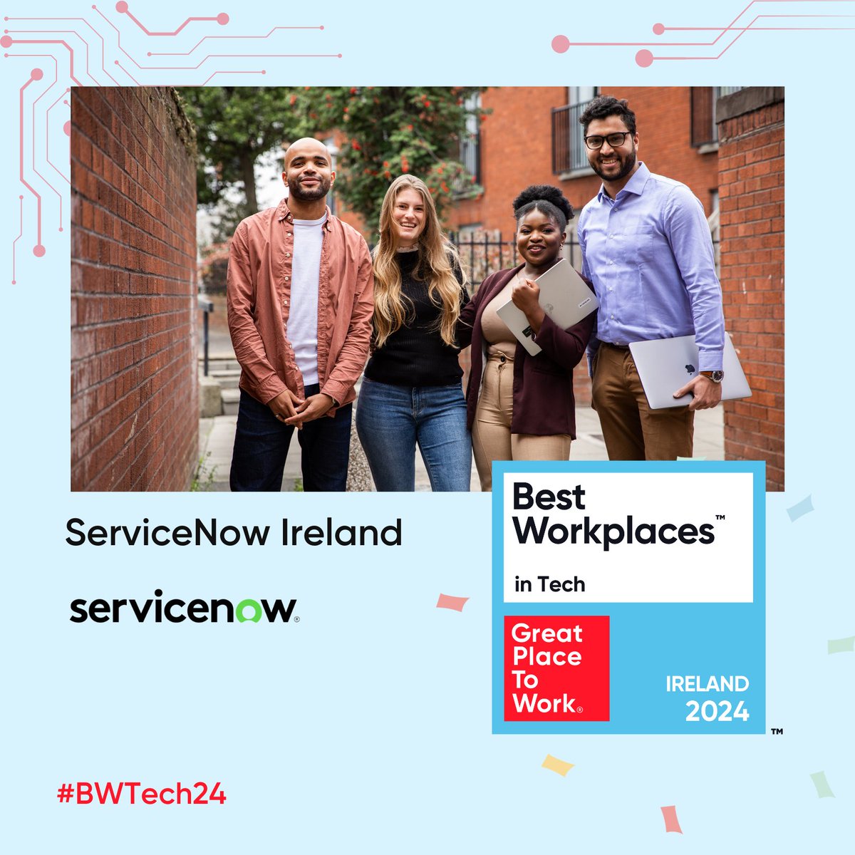 Delighted to announce that @ServiceNowUKI achieved the recognition of Best Workplace™ in Tech 2024! Congratulations 👏🎉 Discover the full list here 👉 hubs.li/Q02y53m60 #BWTech24