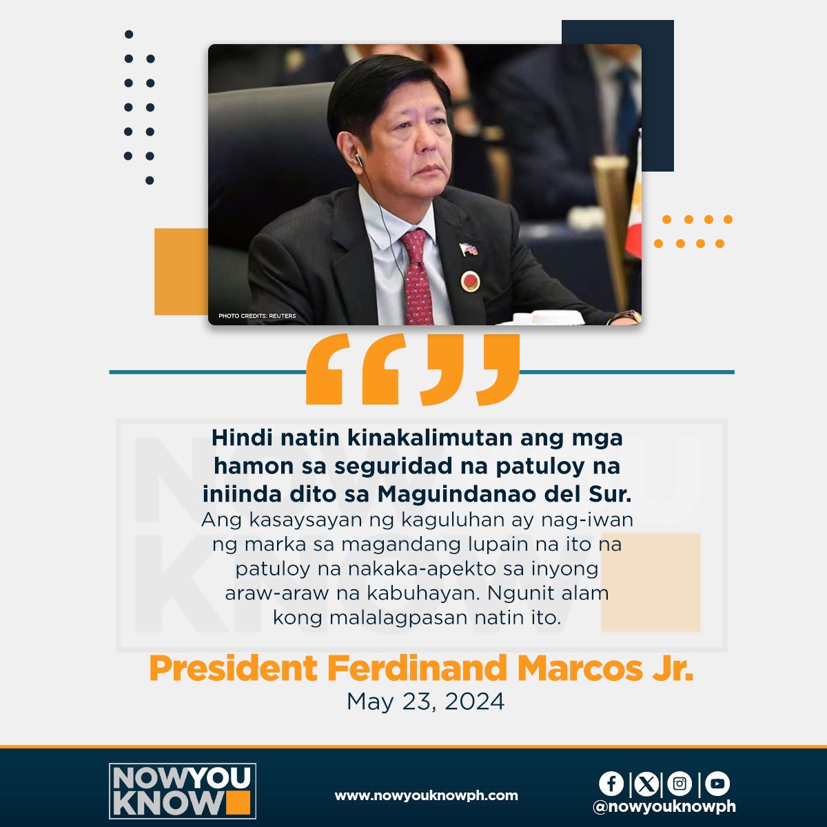President Ferdinand Marcos Jr. said on Thursday that security remains at the top of his administration’s priorities. READ : tinyurl.com/4w8rwhuz 📰Inquirer.net