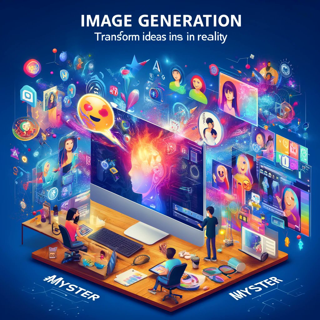 Transform your ideas into reality with Myster's image generation technology! Whether you're designing avatars or creating banners, our platform makes it easy to bring your vision to life. 

#ImageGeneration #AI #Myster