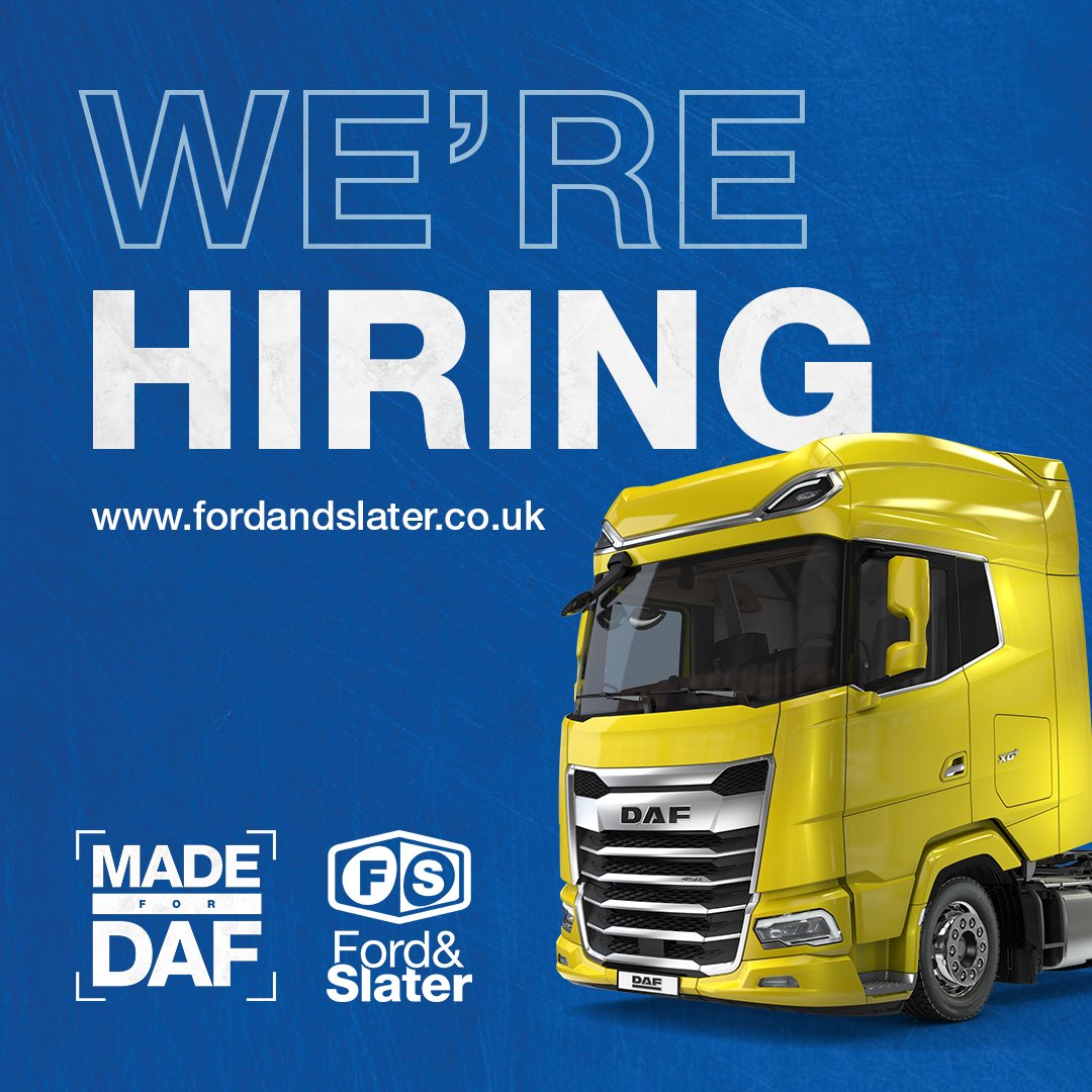 Looking for a rewarding career with fantastic benefits? Look no further! Ford & Slater has a range of exciting vacancies across our group. Take the next step in your career and apply today below ⬇️ loom.ly/5JIrt2Q #DAF #FordandSlater #Leicester #DAFTrucks