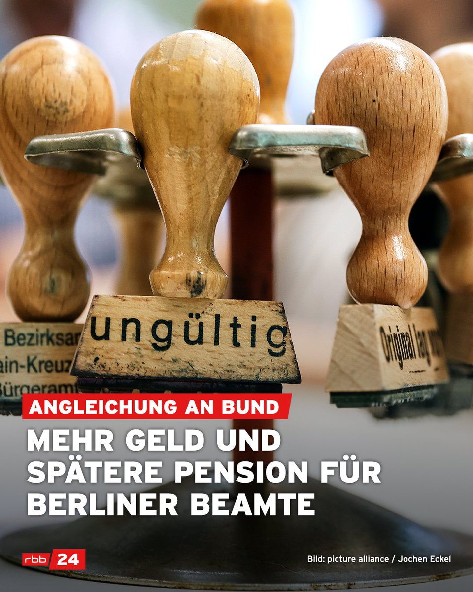 Der Berliner #Senat will beim Kampf um #Arbeitskräfte mithalten und hat deswegen eine höhere Besoldung der #Landesbeamten auf den Weg gebracht. Mit der neuen Besoldung soll auch das #Pensionsalter schrittweise auf 67 Jahre angehoben werden.