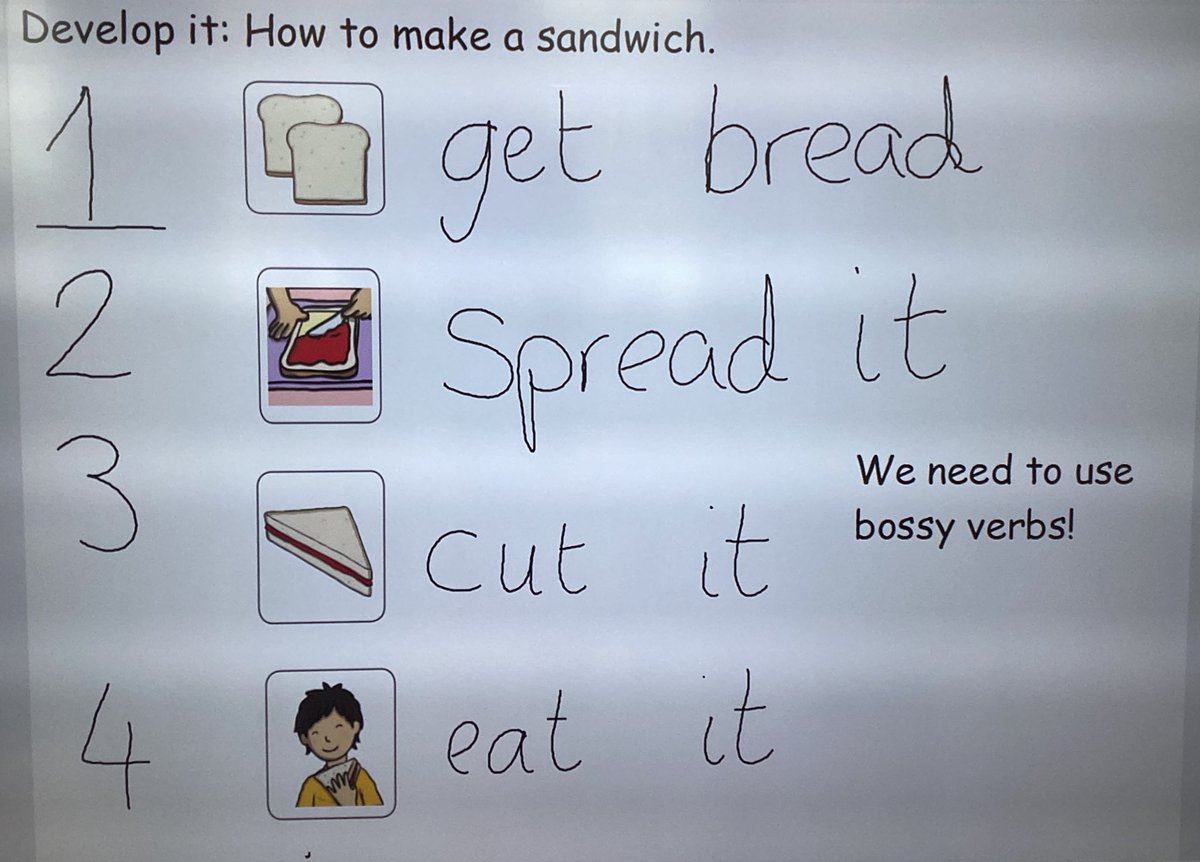 Wow! In F1 McKee class we were very bossy this morning telling each other how to make jam sandwiches. We enjoyed eating them at the end as you can see. #earlyyears #understandingoftheworld #literacy #myfoodyourfood @thrivetrust_UK