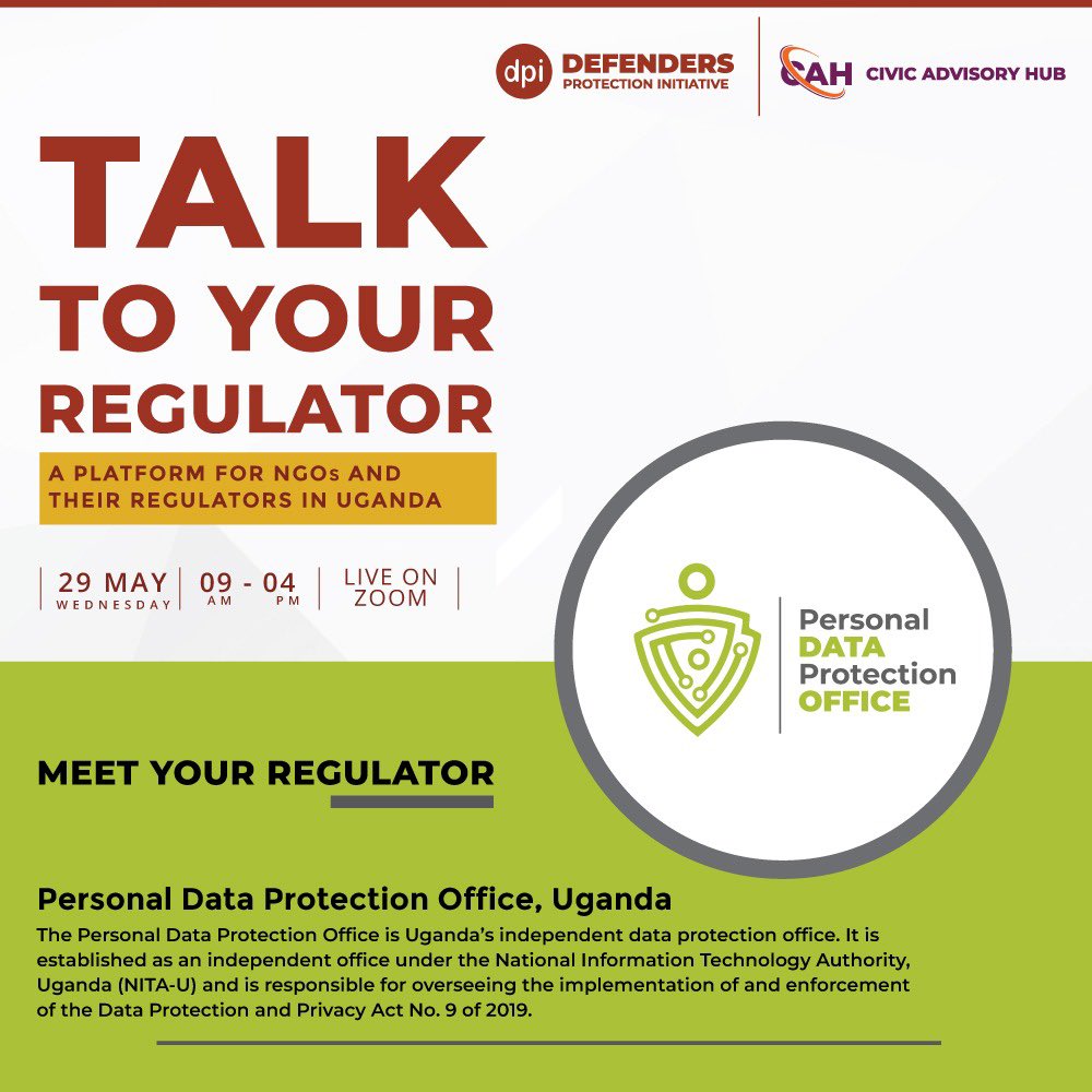 Exciting news! 📢 @pdpoUG will be at the 'Talk to your regulator' event! 🗣️👥 Join us to learn more about how they protect your data and ensure your privacy online. 🛡️ Your data is valuable, and it's crucial to understand your rights and how to keep your information safe. 🌐