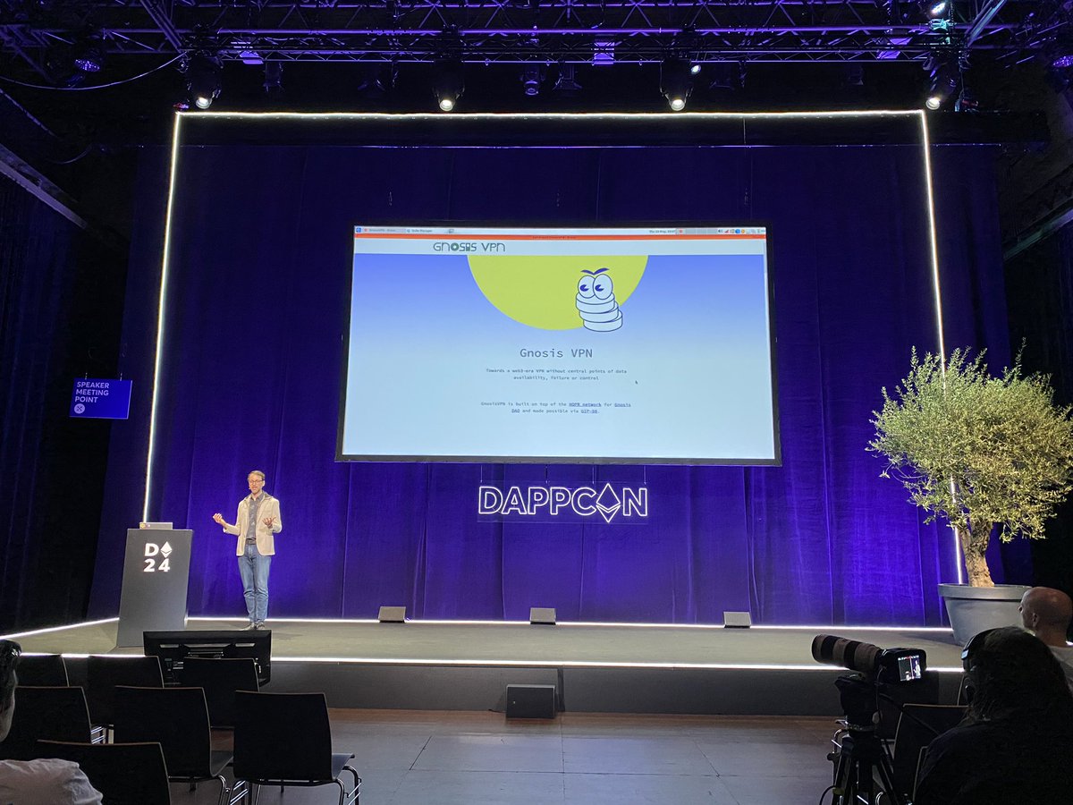 Gnosis Chain 🦉 (@gnosischain) on Twitter photo Gnosis VPN: Towards a web3-era VPN without central points of data availability, failure or control
<a href="/SCBuergel/">Sebastian Bürgel</a> is explaining how Gnosis VPN works at <a href="/dappcon_berlin/">DappCon Berlin</a>.
Watch online here: youtube.com/watch?v=xRAG5o… Gnosis VPN: Towards a web3-era VPN without central points of data availability, failure or control
<a href="/SCBuergel/">Sebastian Bürgel</a> is explaining how Gnosis VPN works at <a href="/dappcon_berlin/">DappCon Berlin</a>.
Watch online here: youtube.com/watch?v=xRAG5o…