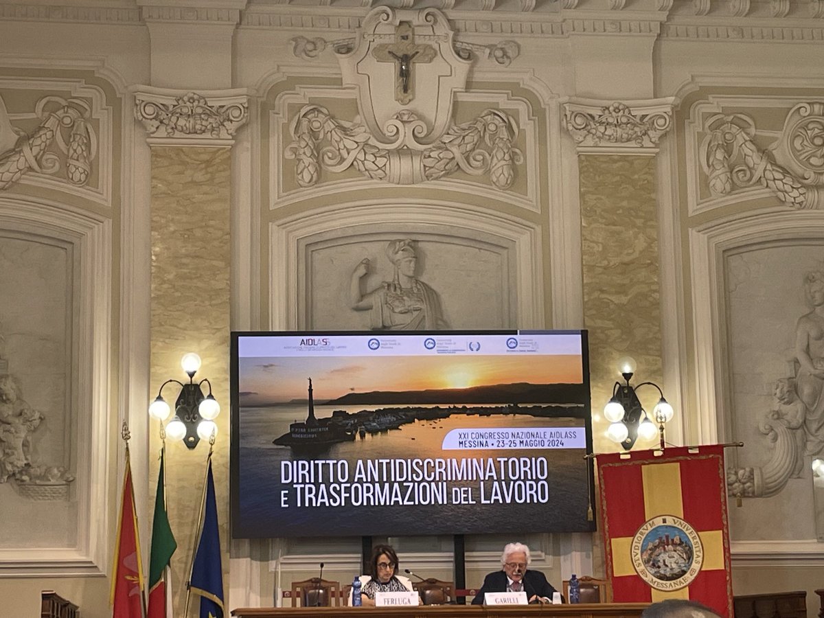 #AIDLASS A 70 anni dal primo convegno nazionale di #diritto del #lavoro qui a #MESSINA per parlare di #discriminazioni e trasformazioni del lavoro