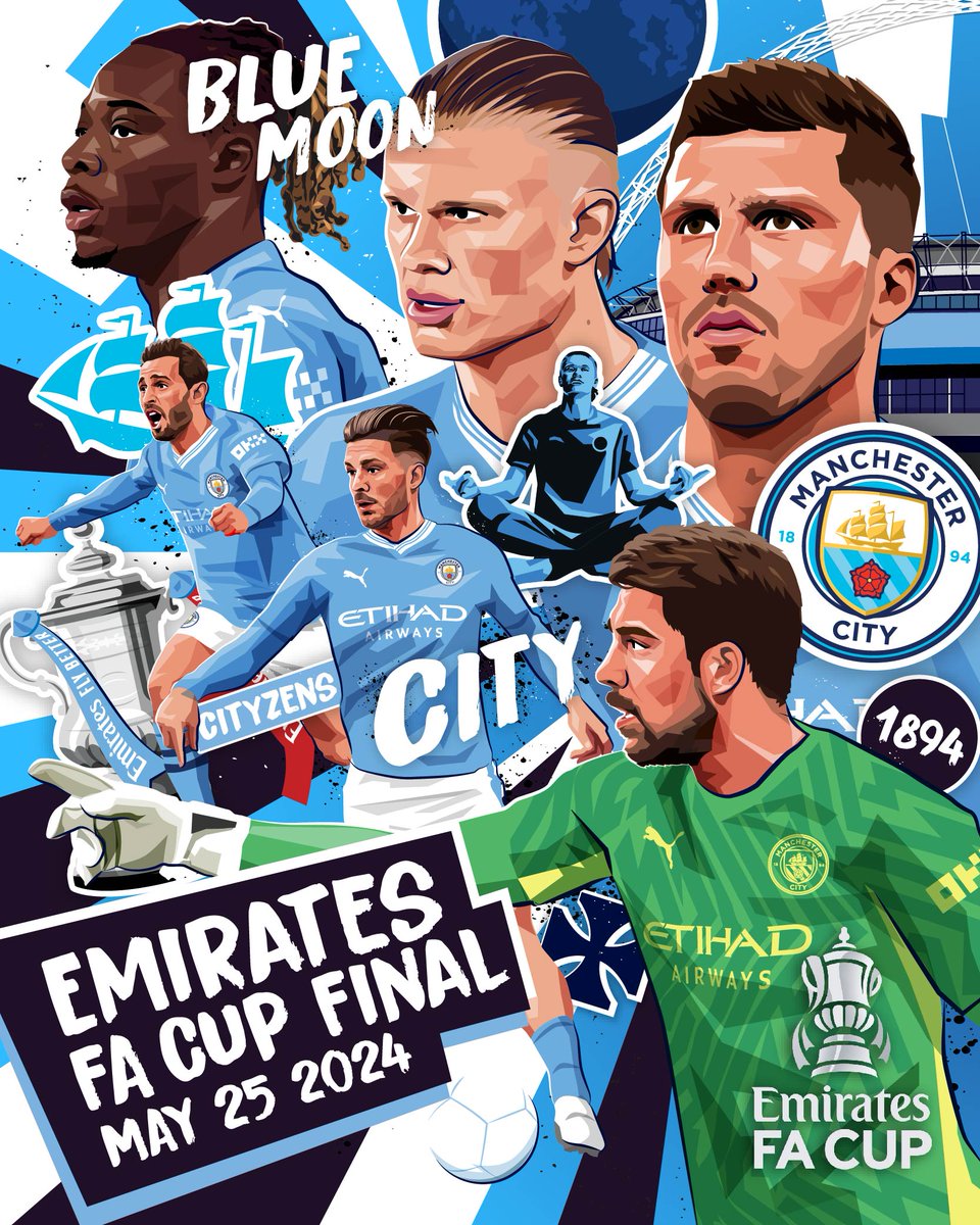 Is more silverware on the horizon for @ManCity? 🏆👀 🎨 @daveflanagan #EmiratesFACup