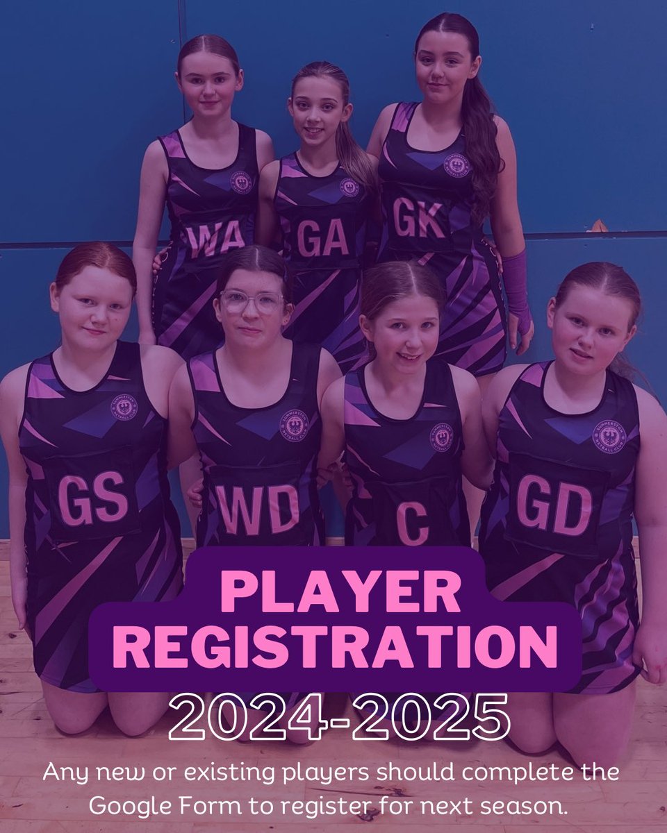 Summerston Netball Club (@summerstonnc) on Twitter photo We are looking for new players next season across all ages groups (U11s,U13s,U15s,U17s & U19s). Please complete the form to register your interest and we will be in touch over the summer 💜📲➡️ forms.gle/VTYBzjACgUTeZn…
<a href="/GlasgowNetball/">Glasgow Netball(GNA)</a> <a href="/NetballScotland/">Netball Scotland</a> <a href="/Glasgow_Sport/">Glasgow Sport</a> We are looking for new players next season across all ages groups (U11s,U13s,U15s,U17s & U19s). Please complete the form to register your interest and we will be in touch over the summer 💜📲➡️ forms.gle/VTYBzjACgUTeZn…
<a href="/GlasgowNetball/">Glasgow Netball(GNA)</a> <a href="/NetballScotland/">Netball Scotland</a> <a href="/Glasgow_Sport/">Glasgow Sport</a>