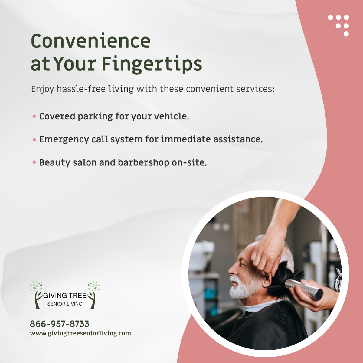 From convenient parking to emergency support and pampering services, our community ensures your comfort and safety at every turn. Experience convenience like never before. 

#DracutMA #SeniorLiving #AssistedLivingHome #SeniorSafety #ConvenientParking