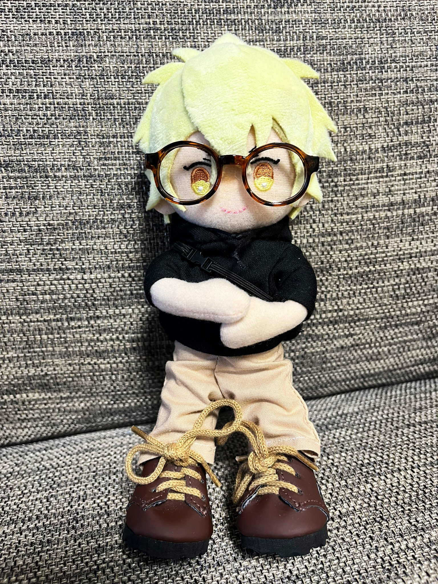 スワン ぬいぐるみ メガネ付き 20cmぬいぐるみ用 アイドルわサングラス メガネ 眼鏡1点の通販
