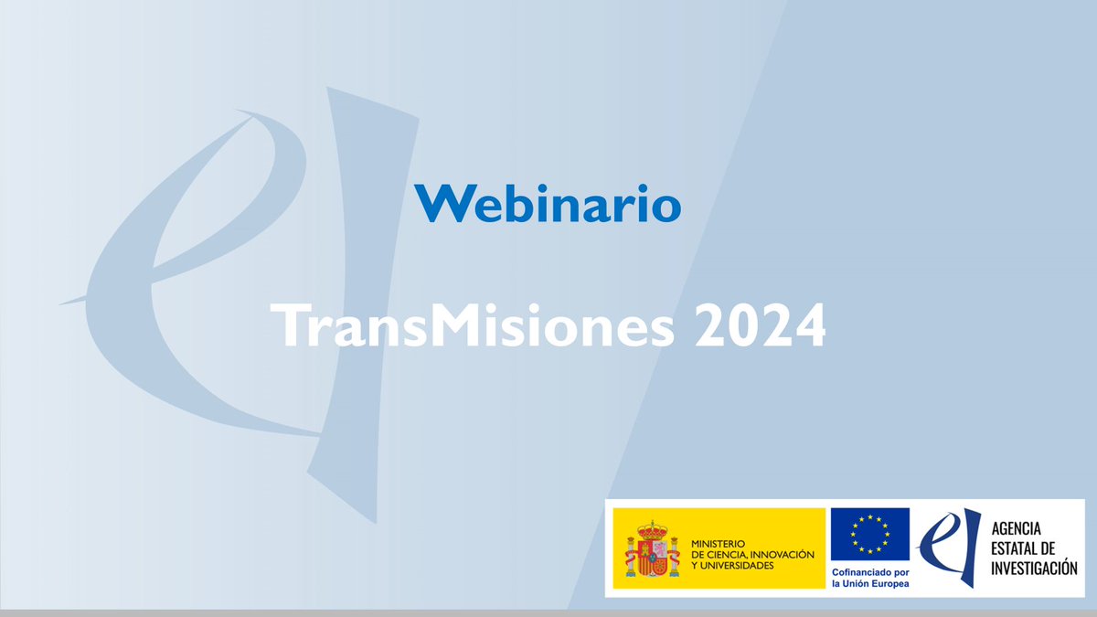ℹ️ Ya podéis ver la presentación y el vídeo del webinario celebrado por la @AgEInves sobre la convocatoria TransMisiones 2024. ➡️ aei.gob.es/noticias/celeb…