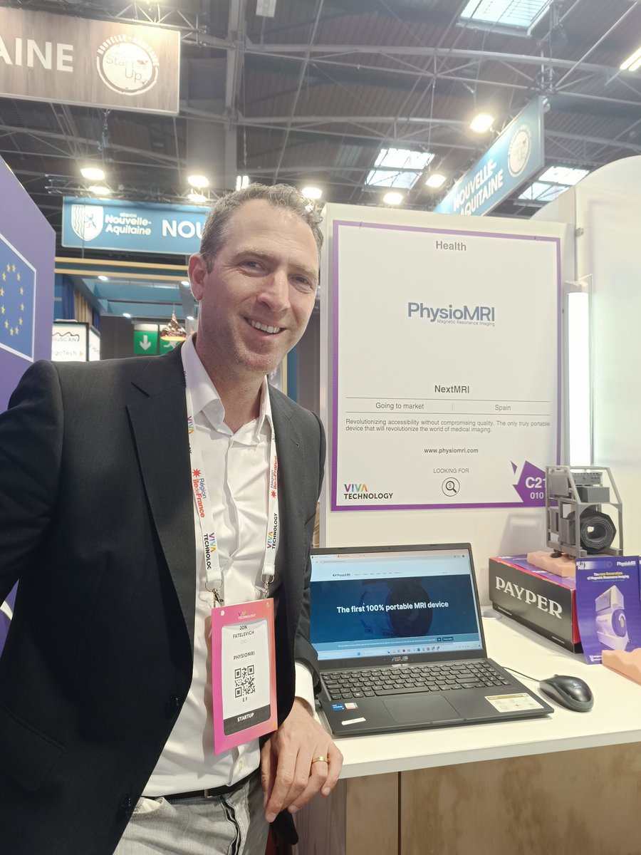 Hoy estamos en París en el evento de <a href="/VivaTech/">VivaTech</a> presentando <a href="/physiomri/">PhysioMRI</a> que ha sido seleccionada por el <a href="/EUeic/">European Innovation Council</a> como uno de los 5 proyectos más prometedores de Europa.

Si estais por aquí pasar a visitarnos