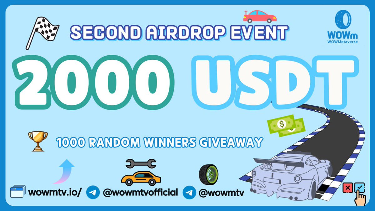 MTV_WOW's tweet photo. #WOWMTVT is running a massive $ 2,000 USDT #airdrop campaign in  tokens!

Join our Gleam competition:
🔗 https://t.co/LZ2GJzKosw

Follow all the rules and tag your friends to join the airdrop campaign!

#Block_CK #Metaverse #Giveaway #web2 #web3 #USDT #WOW #BEP20 https://t.co/kilzj6irN5
