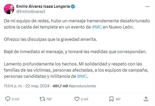 Culpar a un 'supuesto equipo de redes' de tu propia mezquindad, es de cobardes @EmilioAlvarezI.
La derecha nunca dejará de ser lo que es, porque la maldad la traen en su ADN. Eres un mal nacido. 😡