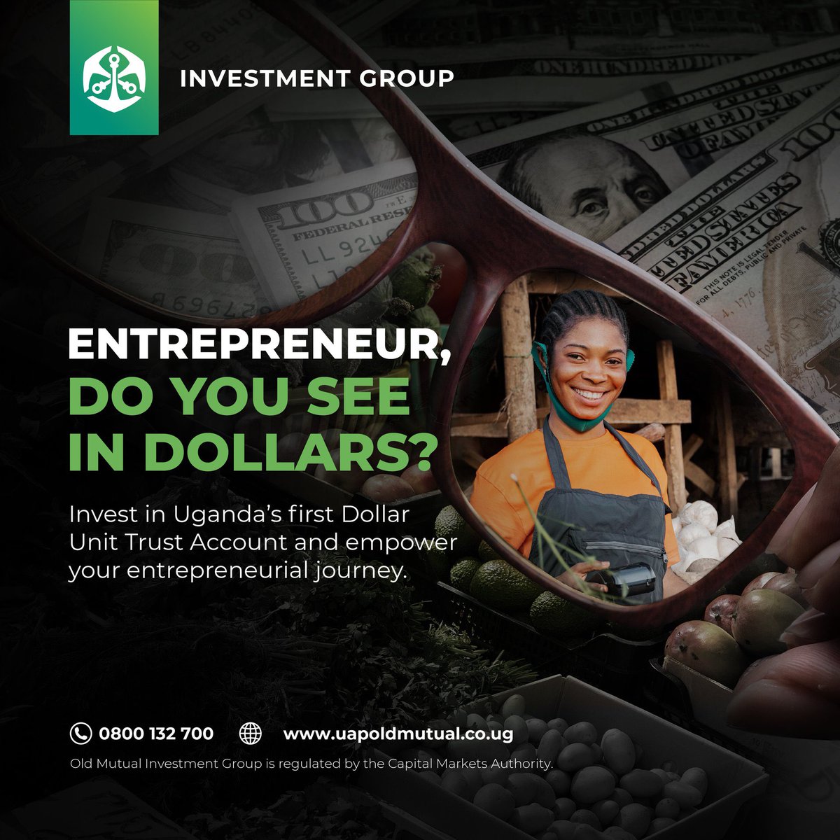 Do you see in Dollars? Checking in to remind you how the #DollarUnitTrust Fund from @UAPOldMutualUg is an absolute game changer! Offering you a seamless path to diversify your investments. Stay agile in the market with flexible, transparent unit trusts 🙌🏽 #TutambuleFfena