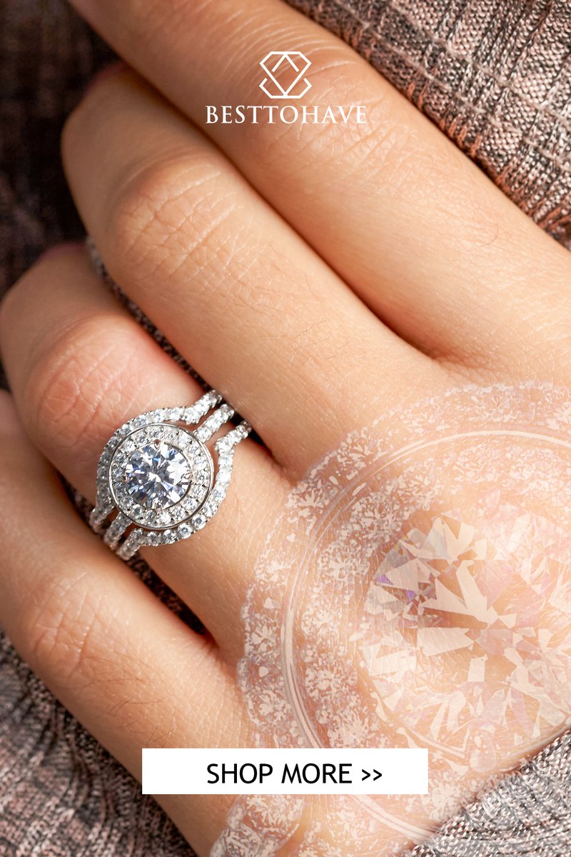 So hard to resist 🥰✨ 925 Sterling Silver Halo Bridal Ring *Three* Ring Set - Code 143 bit.ly/3UcmqP9 #BestToHaveJewellery #BridalRingSet #925SterlingSilver #JewelryLover #Fashionista #BridalJewelry #WeddingRingSet #EngagementRing #BrideToBe #WeddingInspiration
