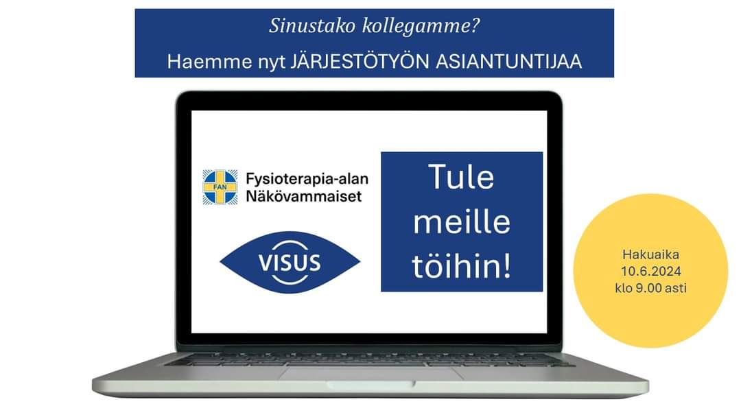 REKRY NYT AUKI! Haemme järjestötyön asiantuntijaa määräaikaiseen työsuhteeseen. Lue lisää: 👉visusterveyteen.fi/2024/05/23/avo…