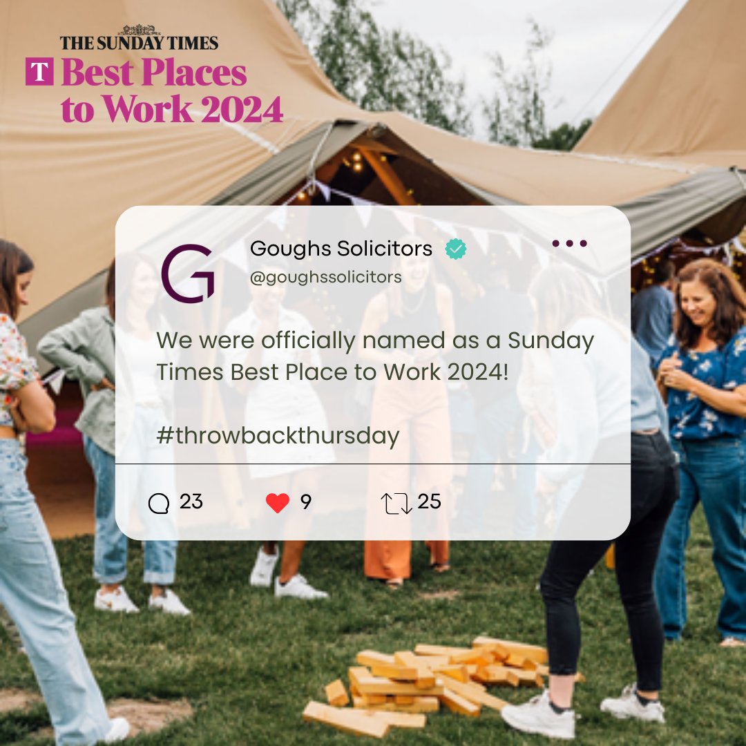 We can't believe it's 2 weeks since we were announced as a Sunday Times Best Place to Work 2024. A huge THANK YOU to our incredible teams whose dedication & commitment make Goughs a fantastic place to work 🙌 loom.ly/Hq5Ibls

#ThrowbackThursday #STBPTW #BestPlacesToWorkUK