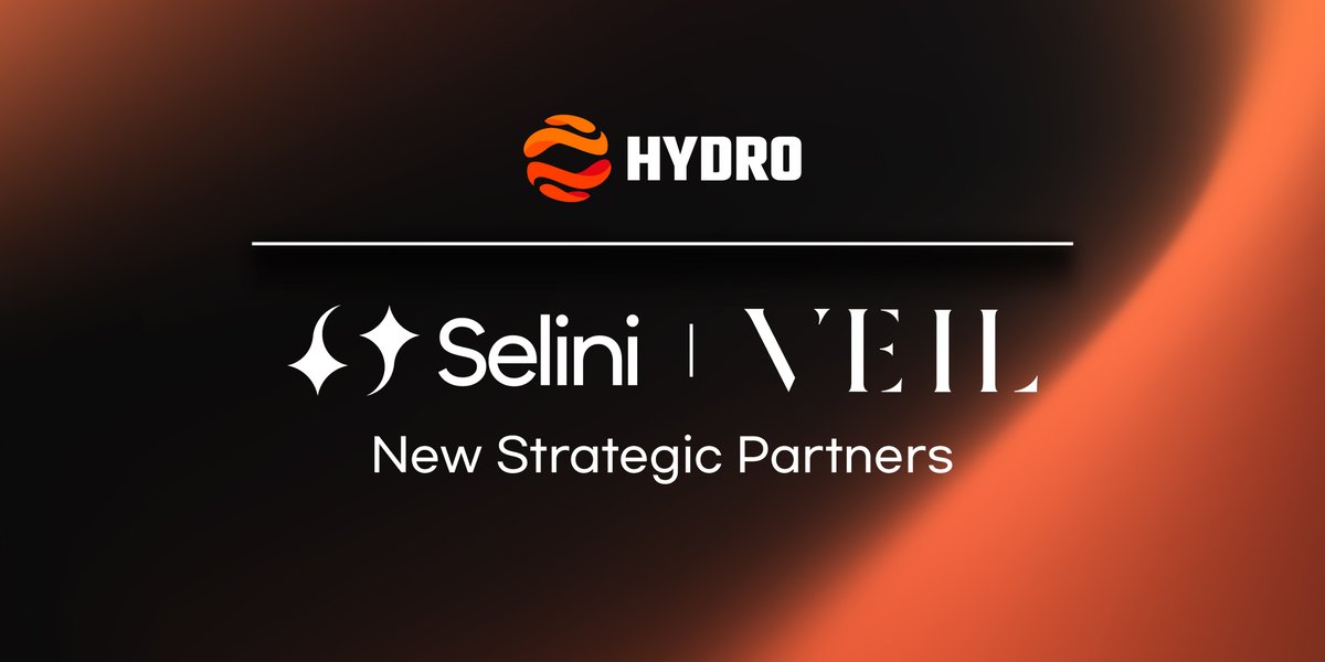 We are thrilled to announce that Industry Titans ✊: Veil (@veildev) & Selini Capital (@SeliniCapital) have joined Hydro as strategic partners and advisors. Their expertise and experiences across infrastructure, governance and liquidity helps propel Hydro to a new level of