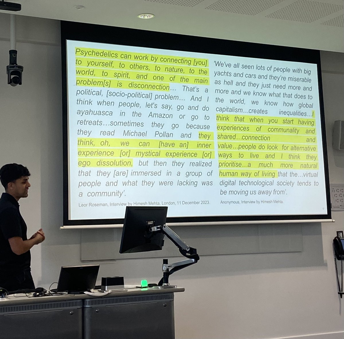 Warwick History Postgraduates (@warwickhist2023) on Twitter photo Our final presenter for this morning’s panel is 2nd Year PhD <a href="/HimeshCMehta/">Himesh Mehta (himeshmehta.bsky.social)</a> whose paper explores the emergence of the Psychedelic Renaissance in the 21st century, particularly the growth of psychedelic neuroscience research in Britain! Our final presenter for this morning’s panel is 2nd Year PhD <a href="/HimeshCMehta/">Himesh Mehta (himeshmehta.bsky.social)</a> whose paper explores the emergence of the Psychedelic Renaissance in the 21st century, particularly the growth of psychedelic neuroscience research in Britain!