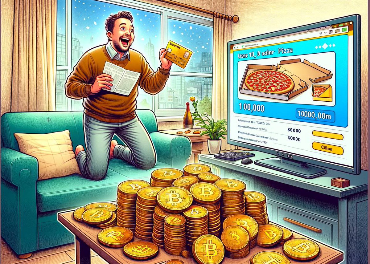 🍕May 22nd marked Bitcoin Pizza Day!🍕Fourteen years ago, a man made history by ordering two pizzas with 10,000 bitcoins! 😂 Who knew that would turn out to be the most expensive meal ever? 🍕
#BITCOIN