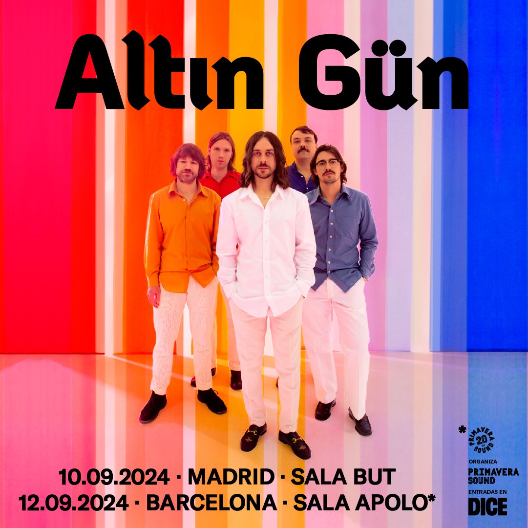 ⚡El rock-funk vintage de Altın Gün llegará a Barcelona este otoño⚡

La banda actuará el 12 de septiembre en la Sala Apolo.

🎟️ Entradas a la venta en DICE el 27 de mayo a las 11:00. Más información: bit.ly/3QXxOhB
#primaveratours