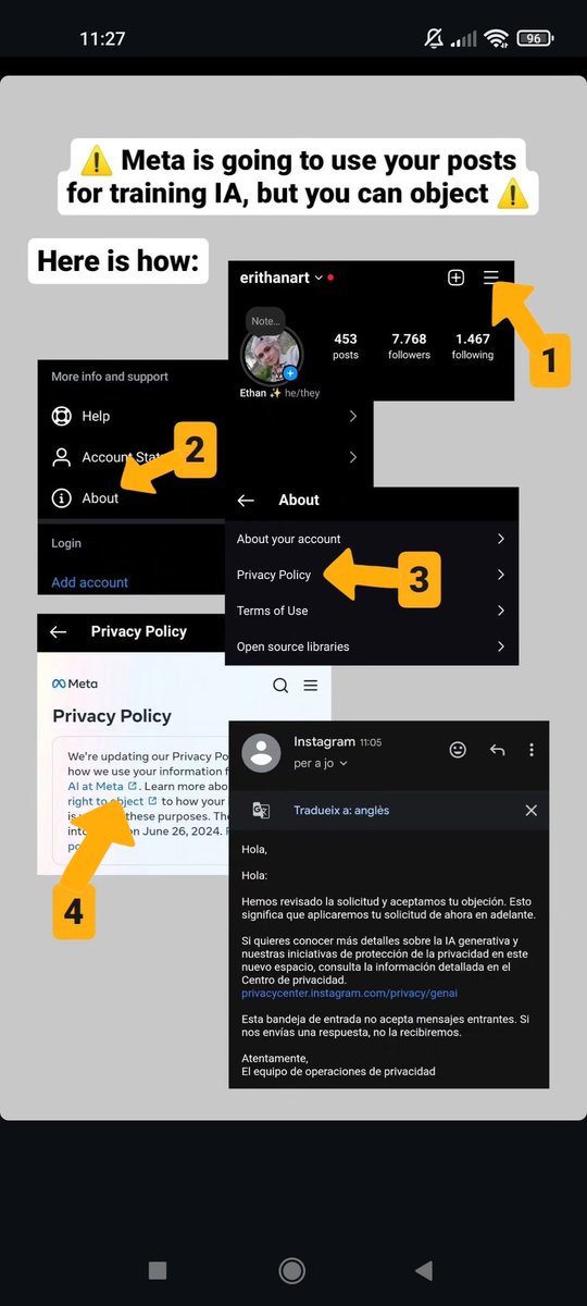 Lo comparto por aquí también: Instagram va a empezar a usar vuestras publicaciones para entrenar su IA, pero podéis negaros con estos pasos: