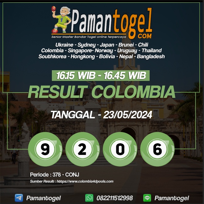 Result Pasaran COLOMBIA 23/05/2024
Prize 1 :  9206
Shio :   Babi (06)
Selamat para pemenang
Play, Bet And Win With Us
#slotgacorhariini #daftarslot #akunslot #situsslot #bandartogel #situstogel #totomacau #pamantogel #paitopaman