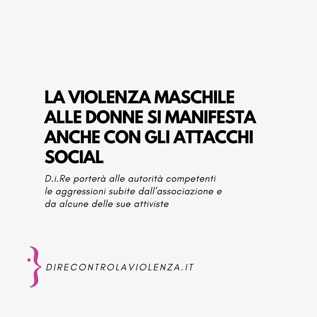"Abbiamo deciso di denunciare pubblicamente e alle autorità competenti questi fatti, per non lasciare spazio ad alcuna forma di violenza e a chi la agisce".

Il comunicato D.i.Re: bit.ly/4e2Rk6m