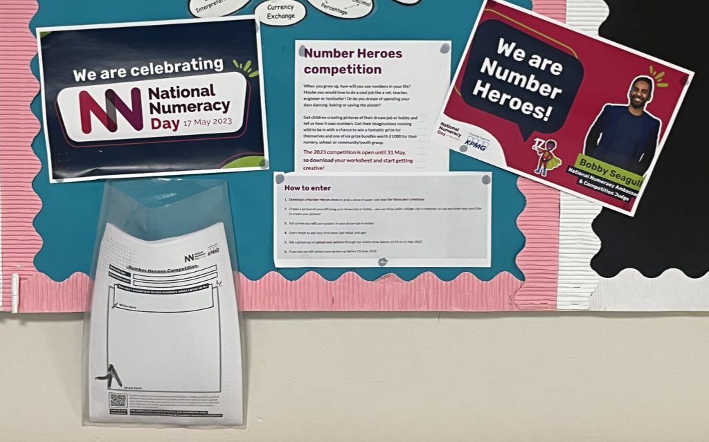 The @Nat_Numeracy 2024 competition is under at OLHS! Create a picture of yourself & how you will use numbers in your dream job or hobby! The deadline has been extended to the 5th of June! Pupils can collect a sheet next to Mrs Woodside’s classroom Prizes are available! 🥇🥈🥉